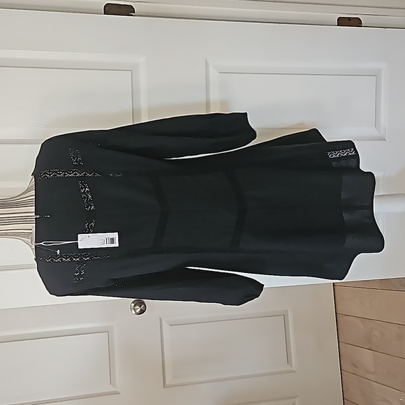 OUTERKNOWN Hawaiian South Shore Black Mini Dress % 100 Organic Cotton Size XS/TP - Picture 9 of 16